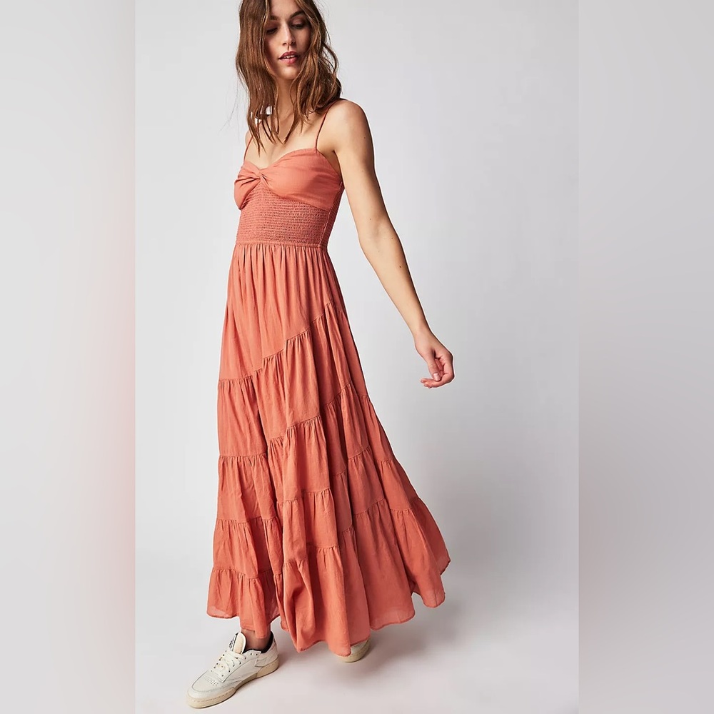 NWT Free People Sundrenched Solid Maxi Dress